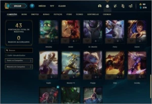 Conta platina 2 com 38 champs e 11 skins - League of Legends LOL