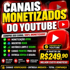 Canal Monetizado Do Youtube - Redes Sociais
