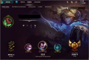 Conta Ouro V Barata - League of Legends LOL