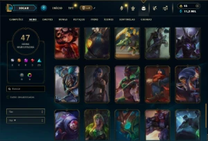 Bronze 3 com 130 Champs e 43 Skins - League of Legends LOL