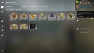 conta global 1028 wins com 9 medalhas, 4,459 horas de jogo - Counter Strike CS