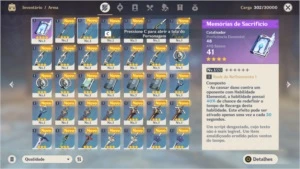 AR 7, NINGUANG E xingqiu + livro 4 estrelas - Genshin Impact