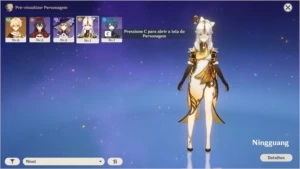 AR 7, NINGUANG E xingqiu + livro 4 estrelas - Genshin Impact