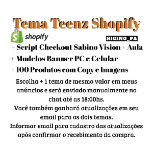 Tema Shopify Teenz + Atualizações e Bônus - Outros