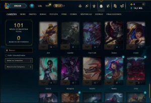 Prata 3 com 65 Champs e 8 Skins - League of Legends LOL