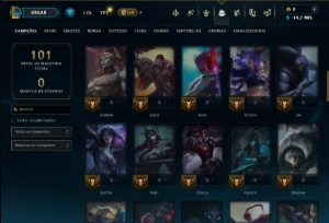 Prata 3 com 65 Champs e 8 Skins - League of Legends LOL
