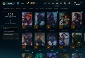 Prata 3 com 65 Champs e 8 Skins - League of Legends LOL