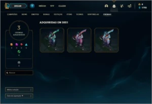 Conta unranked com 5 skins e 22 champs ( UPADA NA MÃO ) - League of Legends LOL