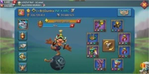 Conta lords mobile 310m+