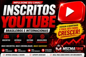 Inscritos Youtube Brasileiros E Internacionais Garantia 30D