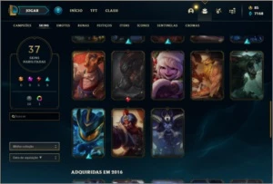 Conta Unranked com 103 champs e 37 skins - League of Legends LOL
