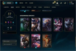 Conta Unranked com 103 champs e 37 skins - League of Legends LOL