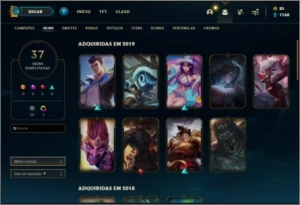 Conta Unranked com 103 champs e 37 skins - League of Legends LOL