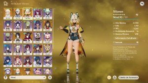 Conta genshin impact com xilonen c6 + bis e chasca + bis