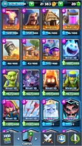 Clash Royale level 11 desafiante 1 qs tds lendarias