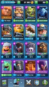 Clash Royale level 11 desafiante 1 qs tds lendarias