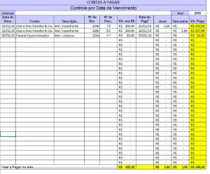 Planilhas Excel - 100% Editáveis - Outros