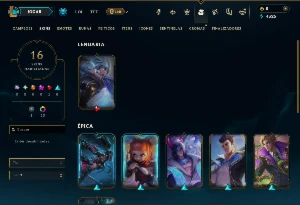 Esmeralda 4 com 50 Champs e 16 Skins +5 Vitoriosas - League of Legends LOL