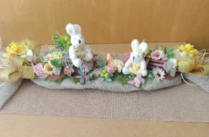 Arranjo Jardim dos Coelhinhos - Artesanato e Personalizados