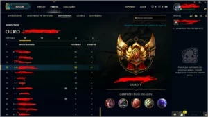CONTA LOL - OURO 5 - 82 CAMPEÕES - 33 SKINS (BORDA DE OURO) - League of Legends