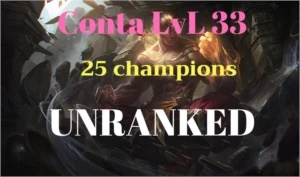 Conta Lvl 33 Unranked no pique pra arregaçar na soloQ - League of Legends LOL
