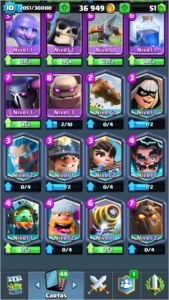 conta Clash royale, Arena 10, 11 lendárias Promoção