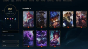 Conta League of Legends Full Acesso - 115 Champs e 88 Skins LOL