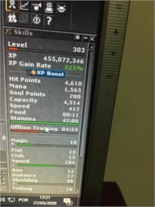 VENDO EK SERDEBRA SKILLS 104/98. Acompanha set de ek/maker - Tibia