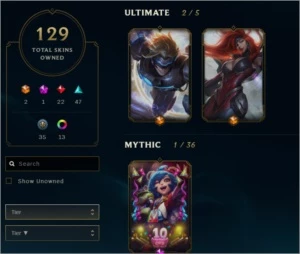 Conta Diamante 4 para Main adc , várias skins lendárias - League of Legends LOL
