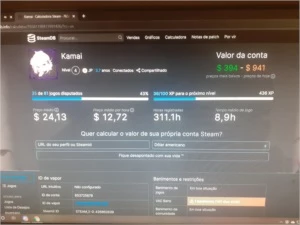 Conta steam 700 dolar ou 3500 reais