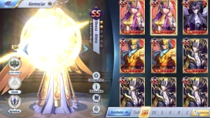 Saint Seiya Awakening: KOTZ lvl 70 com todos os SS SSA