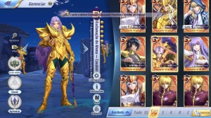 Saint Seiya Awakening: KOTZ lvl 70 com todos os SS SSA