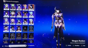 Conta Raiden Shogun C4+Luz do Cortador de Grama (BIS) - Genshin Impact
