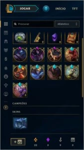 Conta nível 536, Ouro 3, 243 skins, todos os Champs - League of Legends LOL