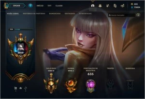 Conta nível 536, Ouro 3, 243 skins, todos os Champs - League of Legends LOL