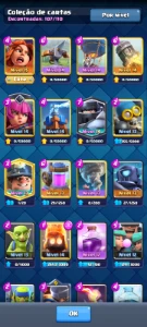 Conta Clash Royale lvl 44 (REI 14) 3091 gemas