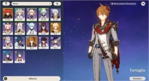 GENSHIN IMPACT - AR30 DILUC, TÚMULO, CHILDE, HARPA CELESTIAL