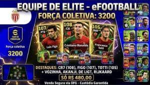 Conta eFootball 3200 Força Coletiva | CR7 108, Figo 107 et… - Albion Online