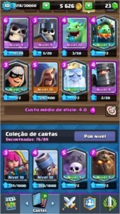 Conta Clash Royale Level :10 Arena: 9 e 5 Lendárias