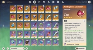 Conta genshin AR 44 - 4 chars 5 estrelas + arma - Genshin Impact