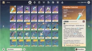 Conta genshin AR 44 - 4 chars 5 estrelas + arma - Genshin Impact