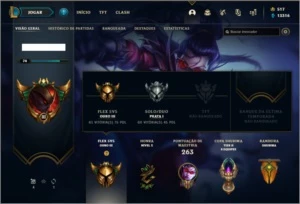 Conta prata 1 com Riven Campeonato 2012 com Borda + icones - League of Legends LOL