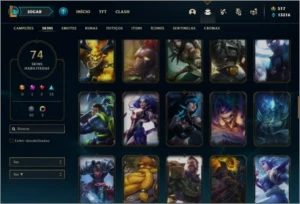 Conta prata 1 com Riven Campeonato 2012 com Borda + icones - League of Legends LOL