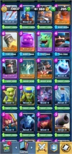 Vendo conta lv 13, todas as cartas - Clash Royale