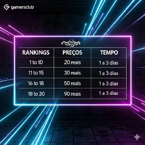 RANK BOOST CSGO - GAMERS CLUB E COMPETITIVO