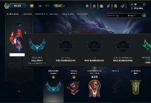 Platina 1 com TODOS os Champs e 152 Skins ( ADC / JG ) - League of Legends LOL