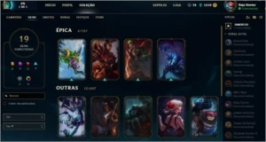 CONTA LEAGUE OF LEGENDS - LEVEL 30 - 19 SKINS - 83 CAMPEÕES LOL