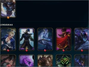 conta do LOL gold 3 com 150 skins com todos os campeões - League of Legends