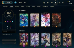 Conta Lol lv 535 com 508 Skins ! - League of Legends