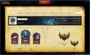 CONTA DE LOL BRONZE IV+40 CAMPEÕES+8 SKINS/LENDÁRIA+6 BAÚ HX - League of Legends